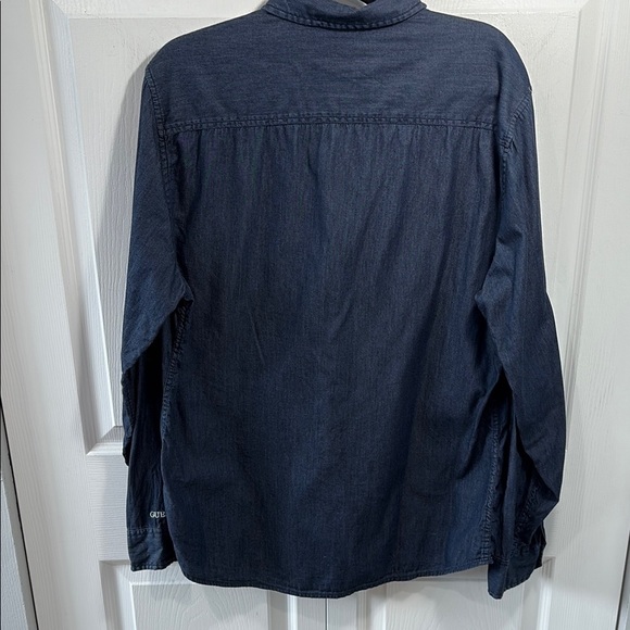 Guess Blue Casual Button Down Shirt with Long Sleeves - Picture 3 of 7